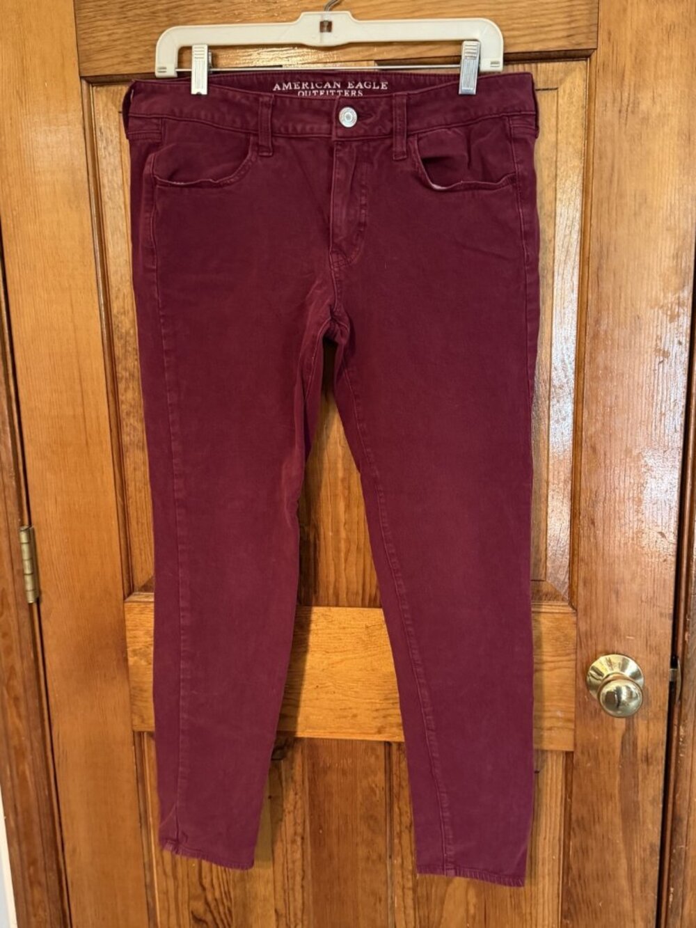 American Eagle Super Stretch Jeggings - Burgundy - 12 Long
